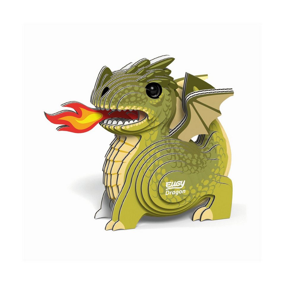 Dragón Verde - Puzzle 3D de Cartón - Eugy Dodoland