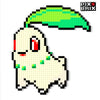 Chikorita Puzzle 2D - 35 x 35cm - Pokemon - Pix Brix