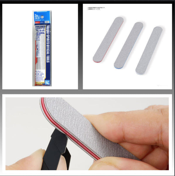 LIJAS MODEL SANDING STICK SET (3) 13.5 Cm - Bandai Spirit