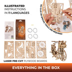 Dutch Bicycle (Bicicleta holandesa) - Puzle 3D de Madera - Ugears