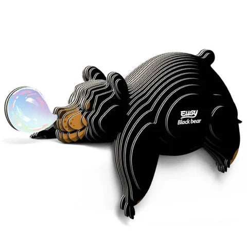 Oso Negro - Puzzle 3D de Cartón - Eugy Dodoland