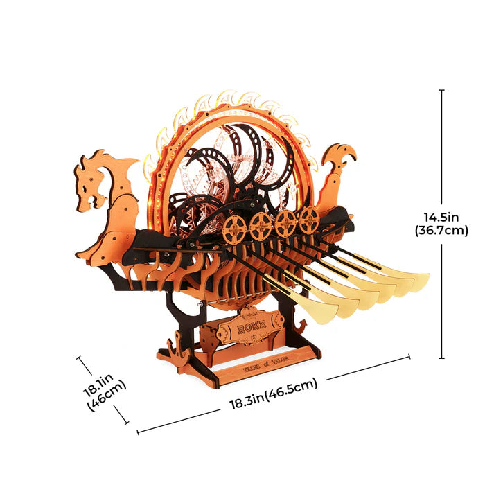Barco Vikingo Dragon - Maqueta de Madera ROKR