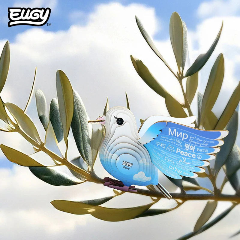 Paloma Blanca - Puzzle 3D de Cartón - Eugy Dodoland