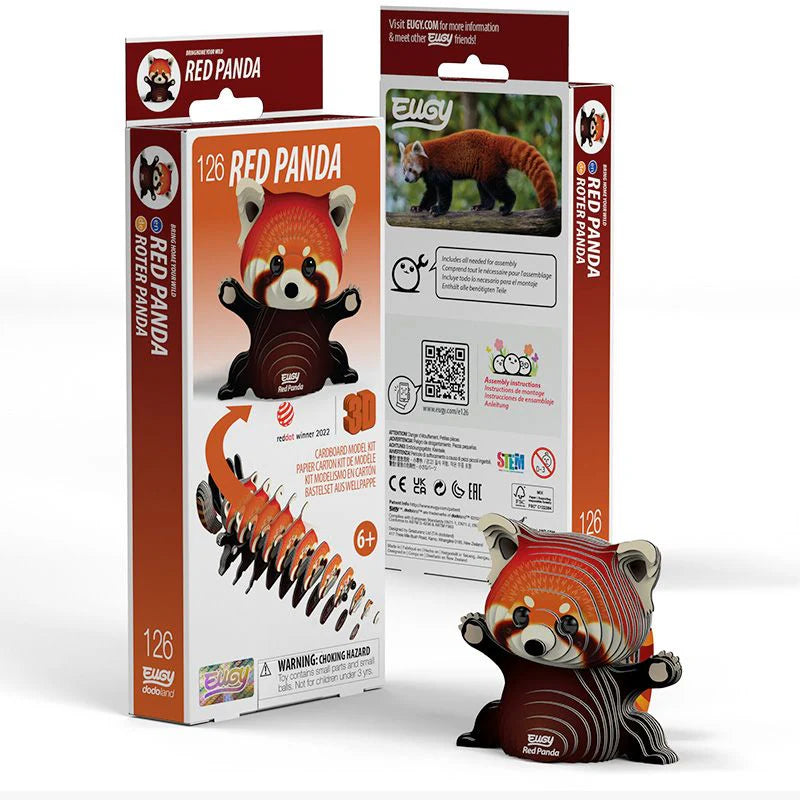 Red Panda - Puzzle 3D de Cartón - Eugy Dodoland