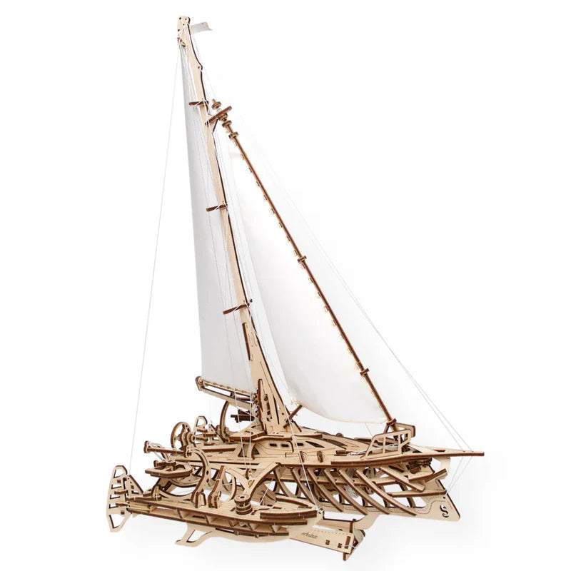 Velero - Trimaran Merihobus - Puzzle 3D de Madera - Ugears