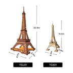 Eiffel LED - Rompecabezas 3D - Maqueta de Madera Rolife