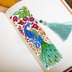 Pack 2 Marcadores de Libro - Mujer y Pavo Real - Pinturas de Diamantes