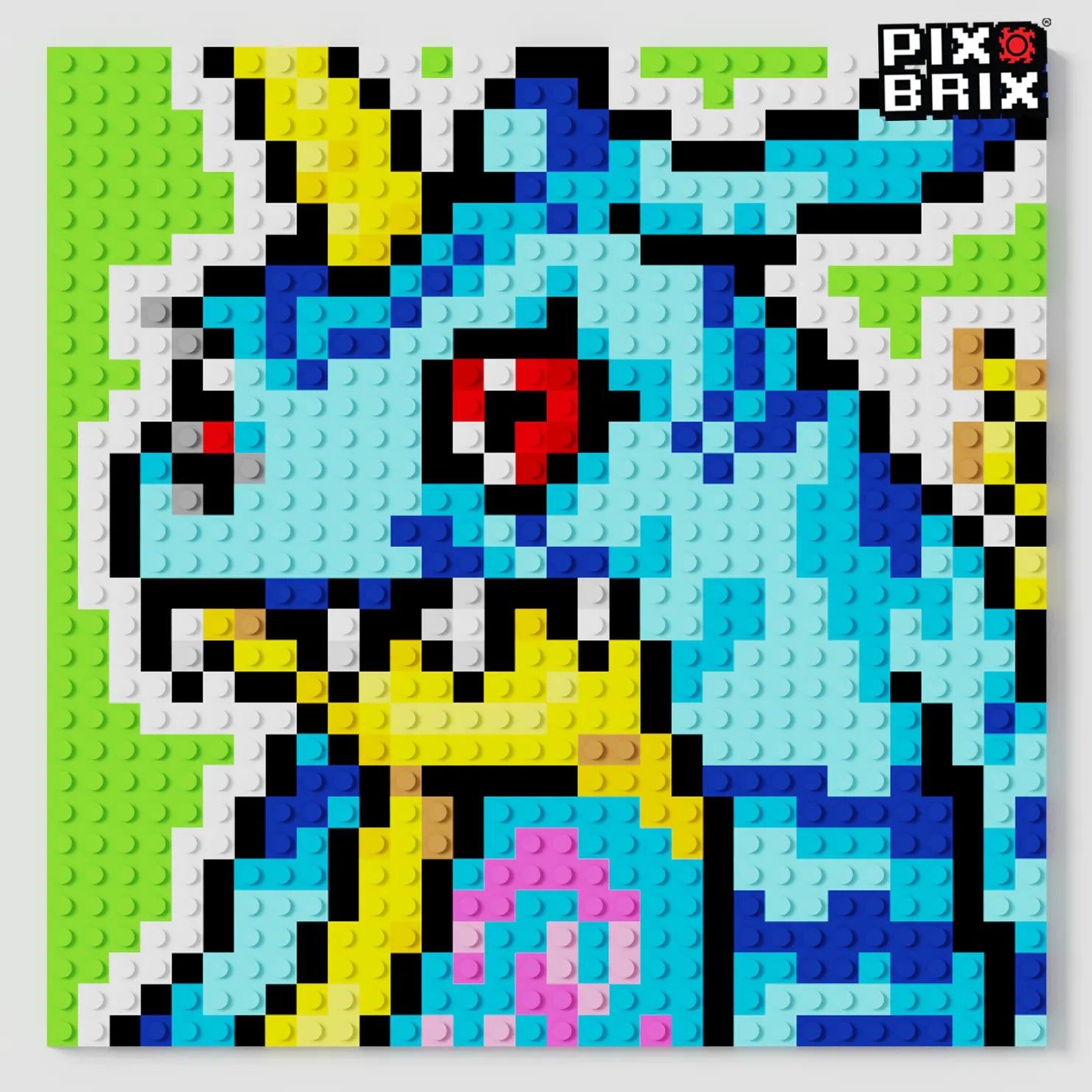 Gabumon Puzzle 2D - 25.5 x 25.5cm - Digimon - Pix Brix