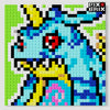 Gabumon Puzzle 2D - 25.5 x 25.5cm - Digimon - Pix Brix
