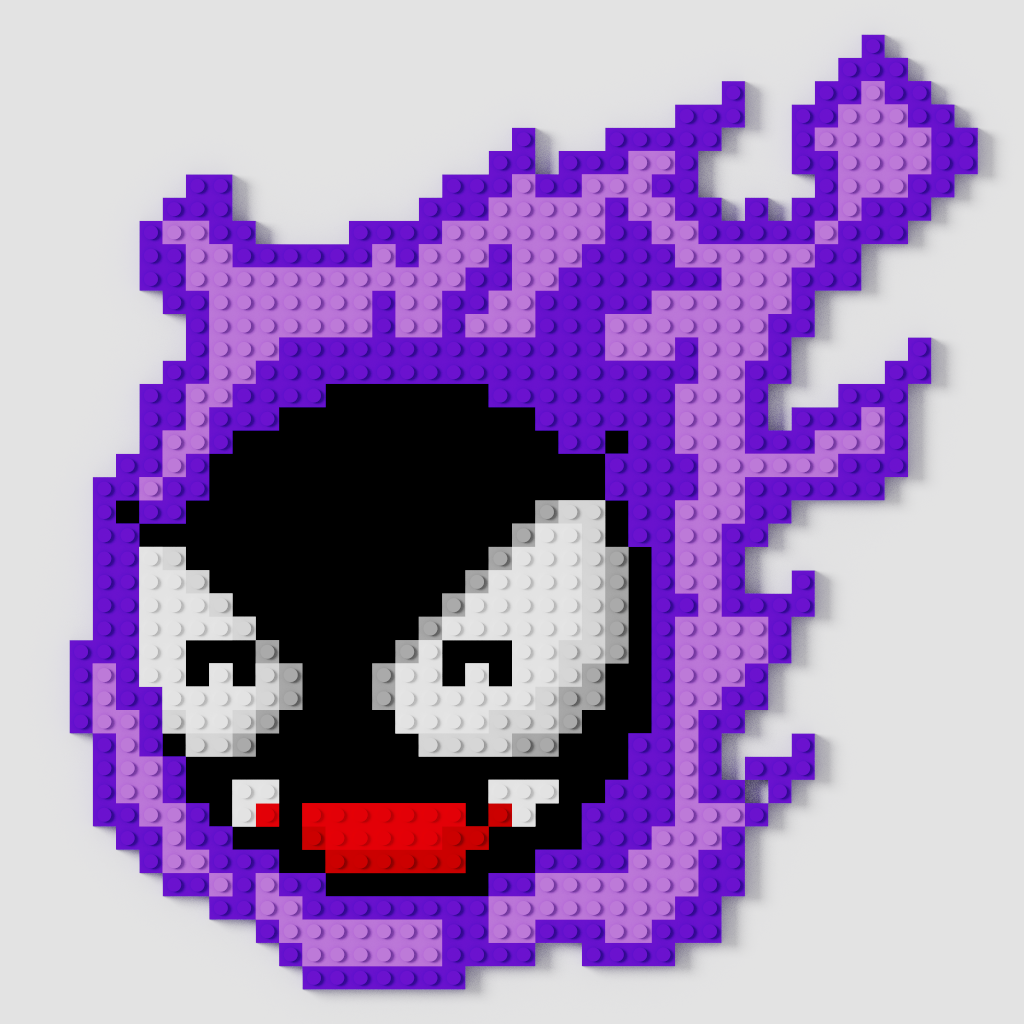 Gastly Puzzle 2D - 34 x 30cm - Pix Brix