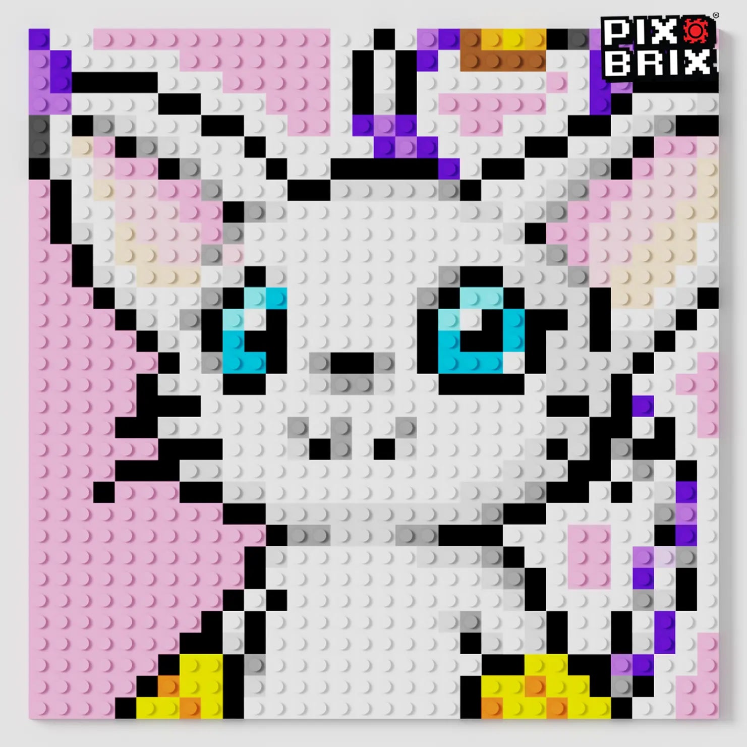 Gatomon Puzzle 2D - 25.5 x 25.5cm - Digimon - Pix Brix