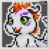 Gomamon Puzzle 2D - 25.5 x 25.5cm - Digimon - Pix Brix