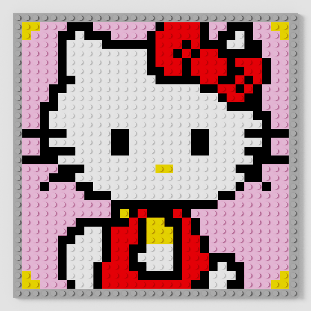 Hello Kitty Puzzle 2D - 25.5 x 25.5cm - Pix Brix
