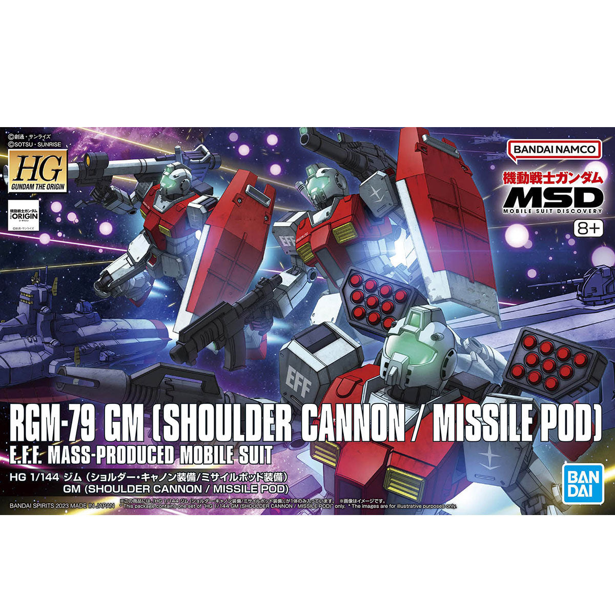 HG 1/144 GM (SHOULDER CANNON / MISSILE POD) - Model Kit Articulado - Bandai