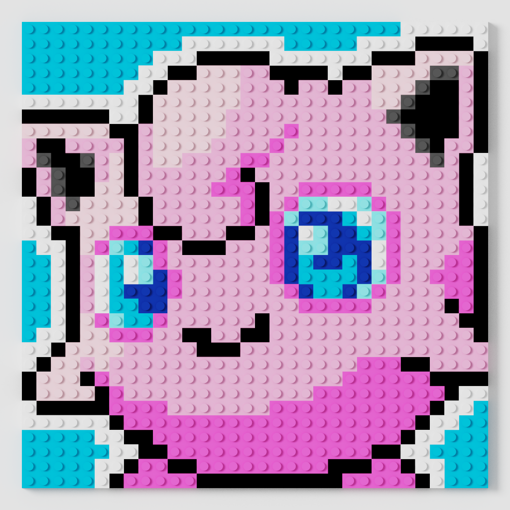 Jigglypuff Puzzle 2D - 25.5 x 25.5cm - Pix Brix