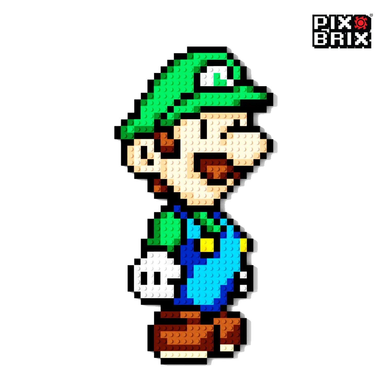 Luigi Puzzle 2D - 38 x 21cm - Mario Bros - Pix Brix