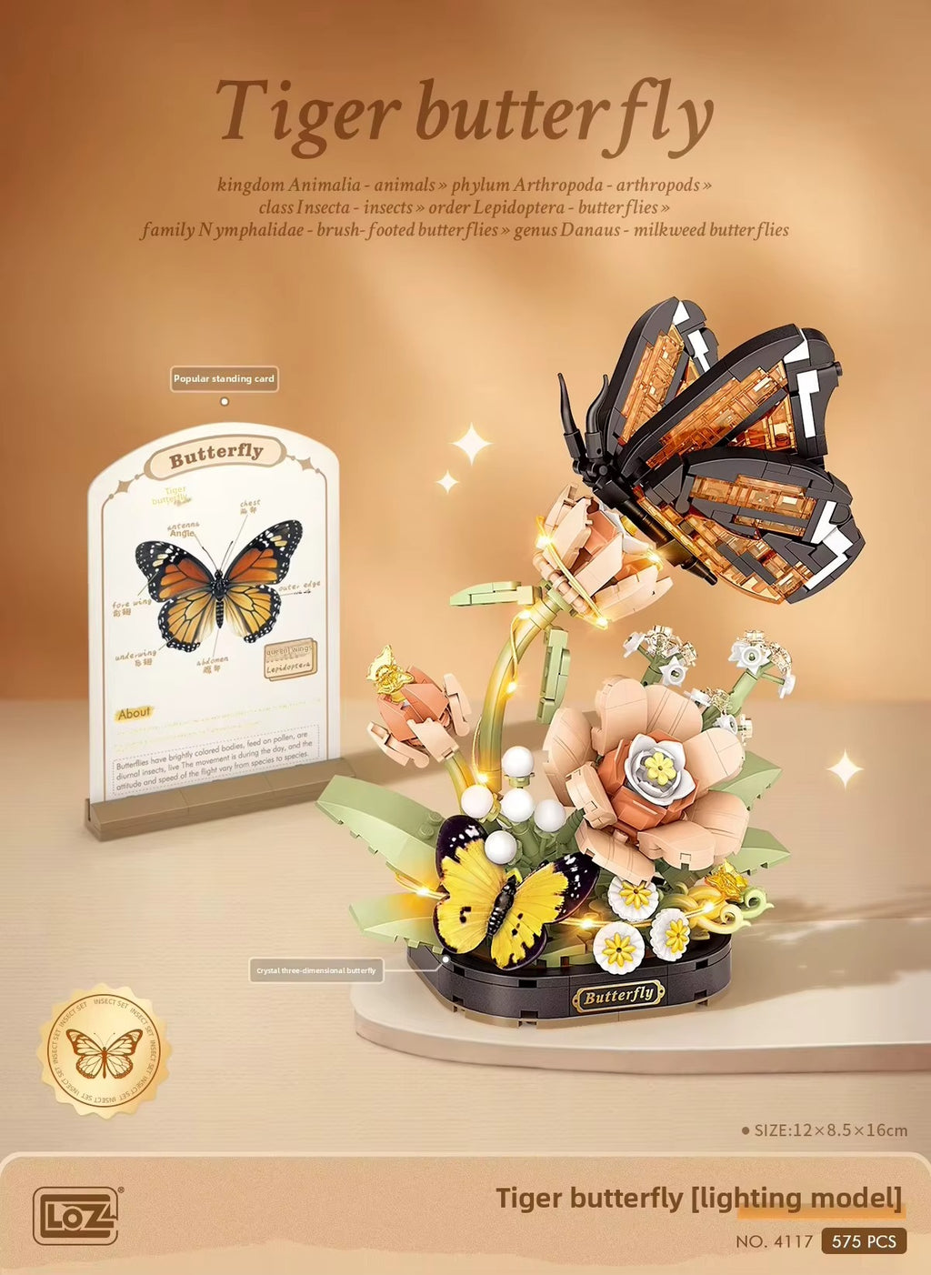 Tiger Butterfly - Mariposa - Armables con Bloques - Micro Block - LOZ