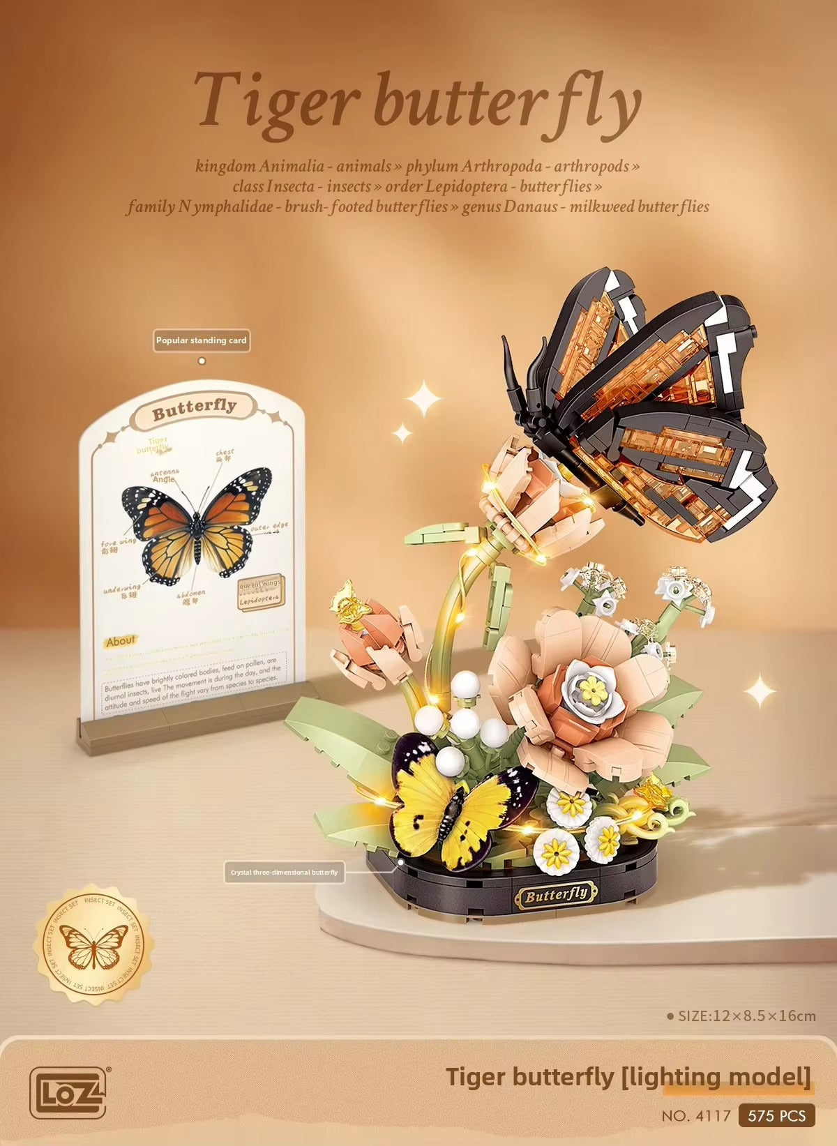 Tiger Butterfly - Mariposa - Armables con Bloques - Micro Block - LOZ