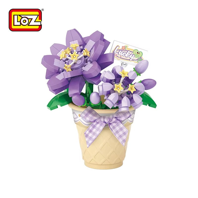 Delphinium - Flor Morada - Armables con Bloques - Micro Block - LOZ