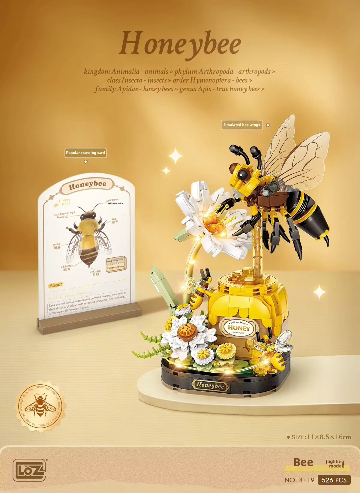 Honeybee - Abeja - Armables con Bloques - Micro Block - LOZ