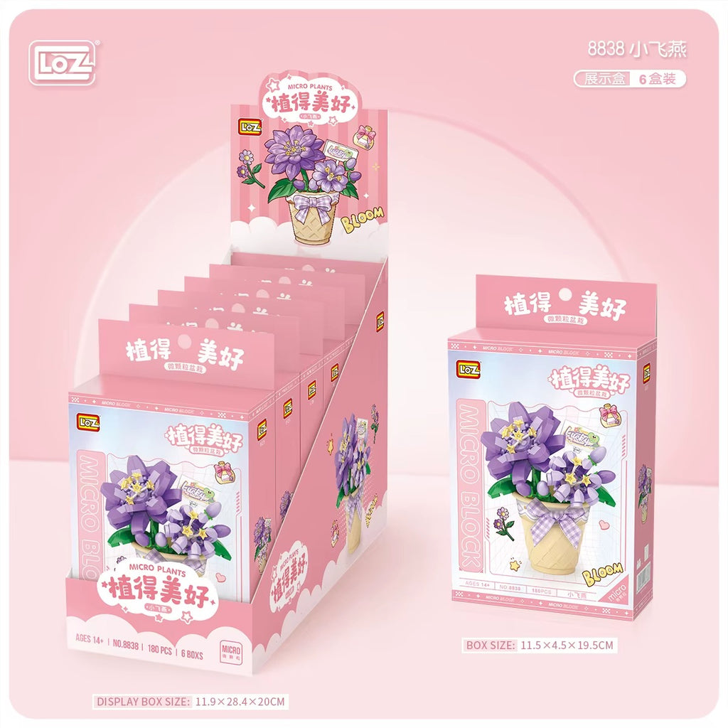 Delphinium - Flor Morada - Armables con Bloques - Micro Block - LOZ