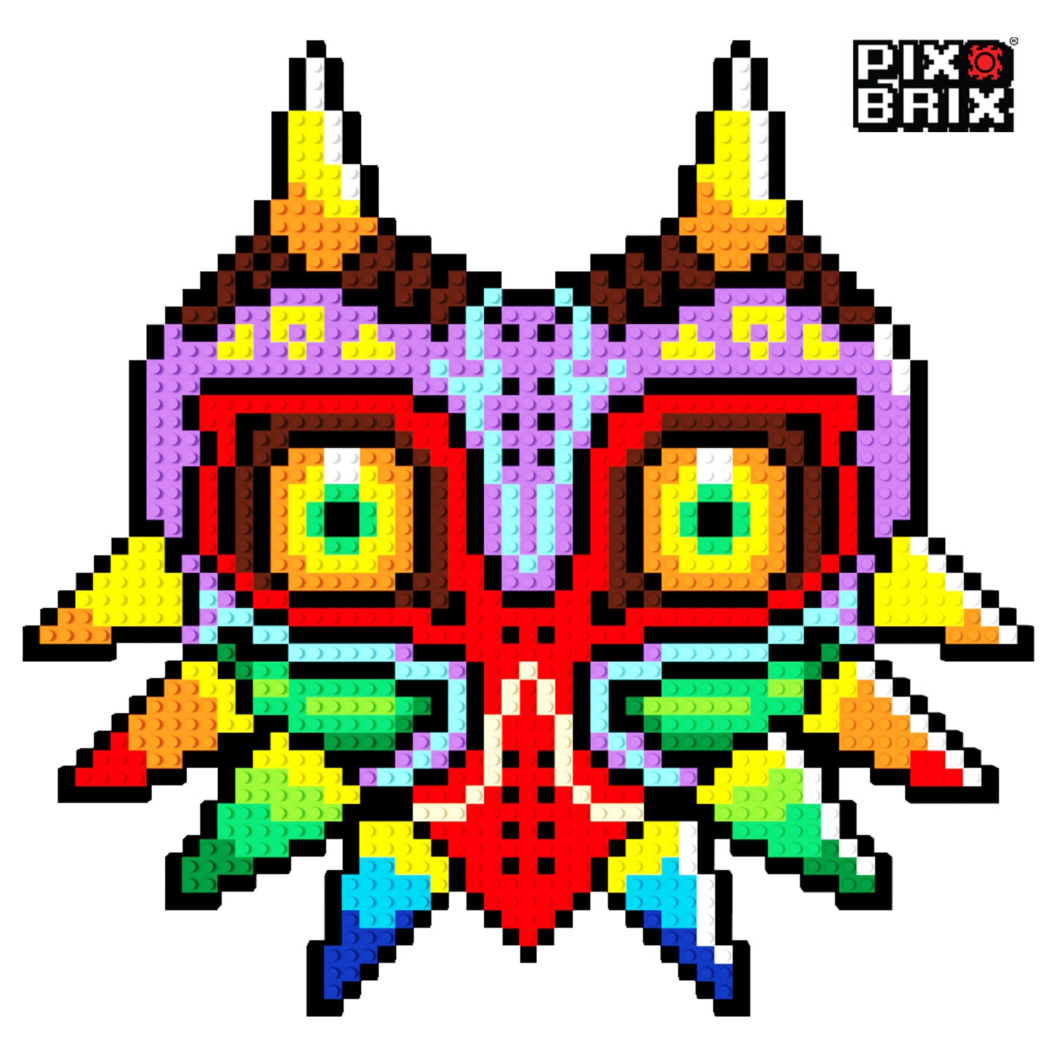 Majora Mask Puzzle 2D - 44 x 44cm - Pix Brix
