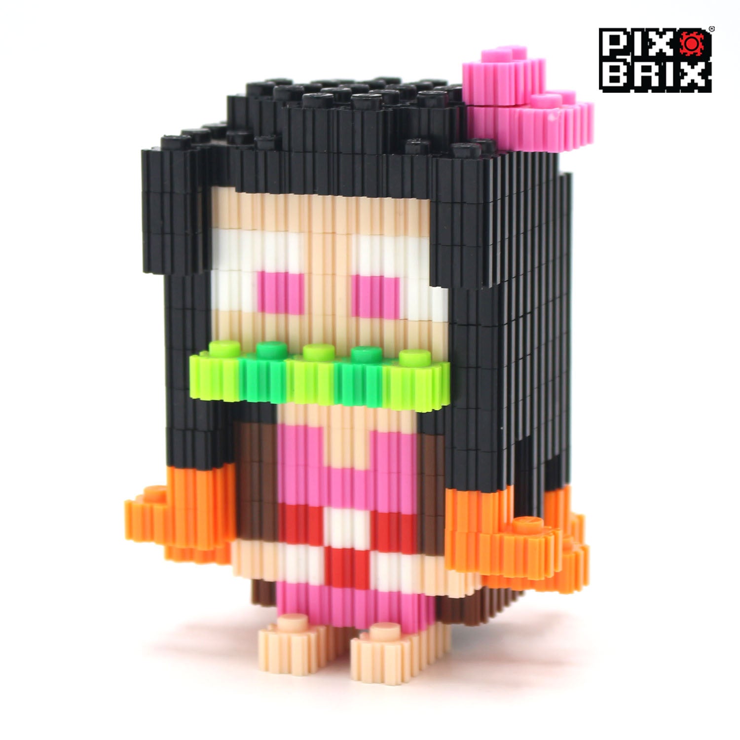 Nezuko Kamado Pequeña Armable 3D - Demon Slayer - Pix Brix