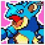 Nidoqueen Puzzle 2D - 25.5 x 25.5cm - Pix Brix