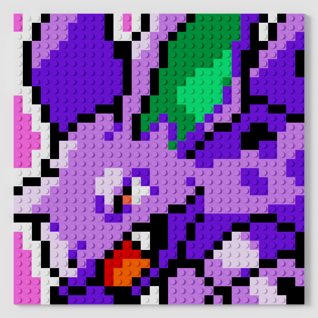 Nidorino Puzzle 2D - 25.5 x 25.5cm - Pix Brix