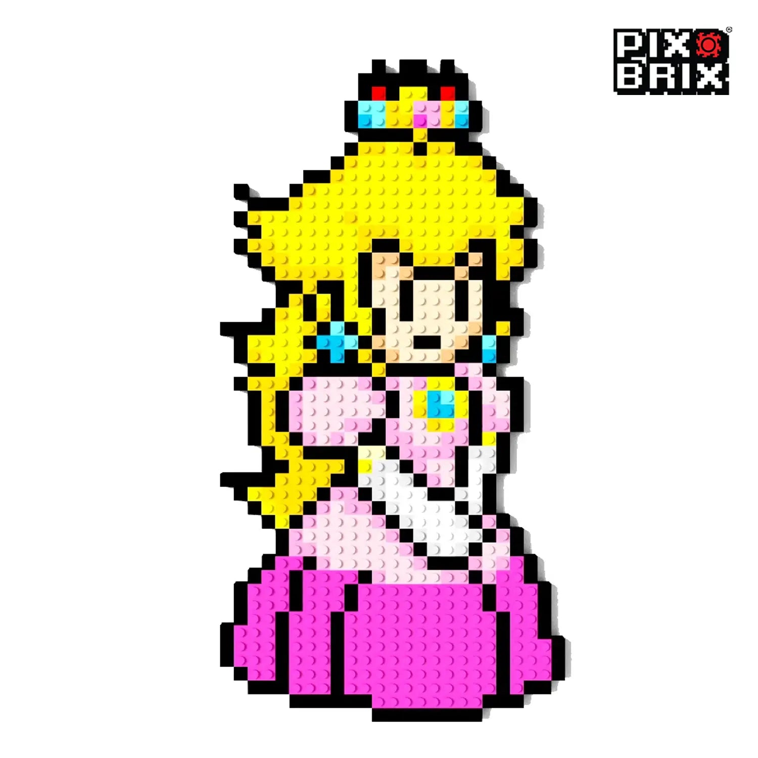 Peach Puzzle 2D - 38 x 20cm - Mario Bros - Pix Brix