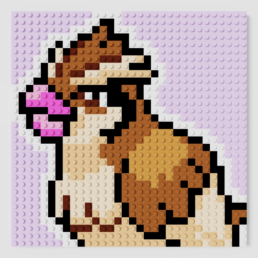 Pidgey Puzzle 2D - 25.5 x 25.5cm - Pix Brix