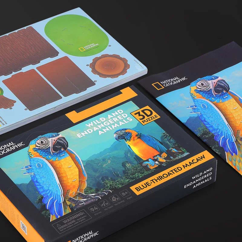 Guacamayo Garganta Azul - NatGeo - Rompecabezas 3D