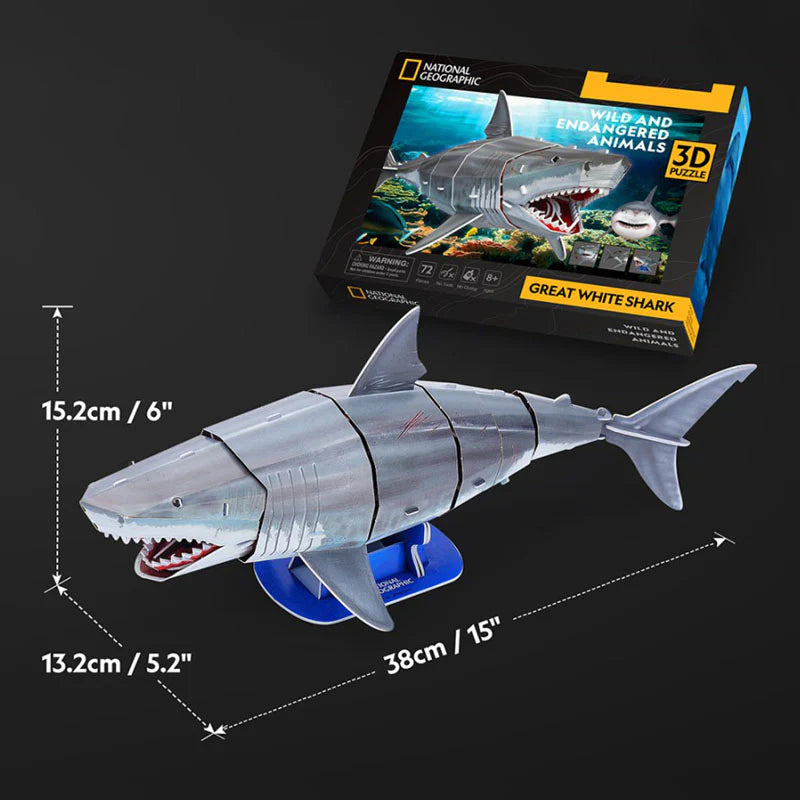 Gran Tiburón Blanco - NatGeo - Rompecabezas 3D