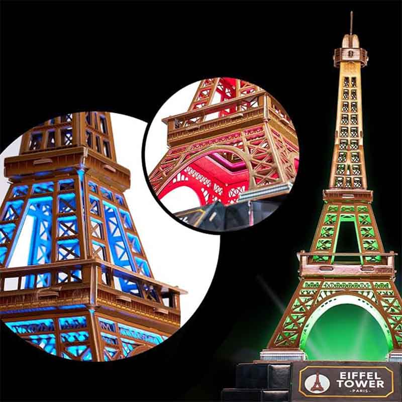 LED Eiffel Tower Night Edition - Architecture Model - Rompecabezas 3D