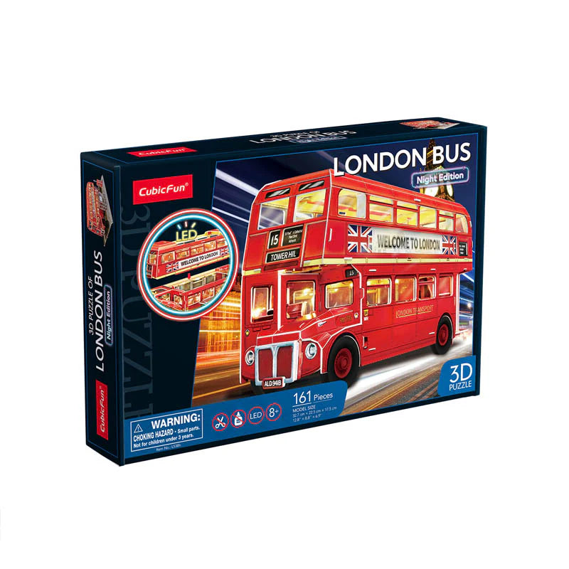 LED London Bus Night Edition - Rompecabezas 3D