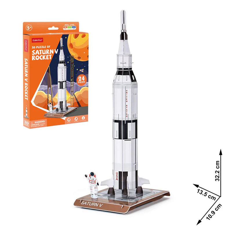 Saturn V Rocket Mini - Rompecabezas 3D