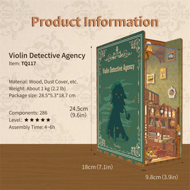 Violin Detective Agency - Separador de Libros - Maqueta Tonecheer