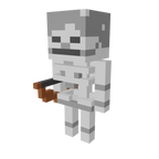 Skeleton Armable 3D - Minecraft - Pix Brix