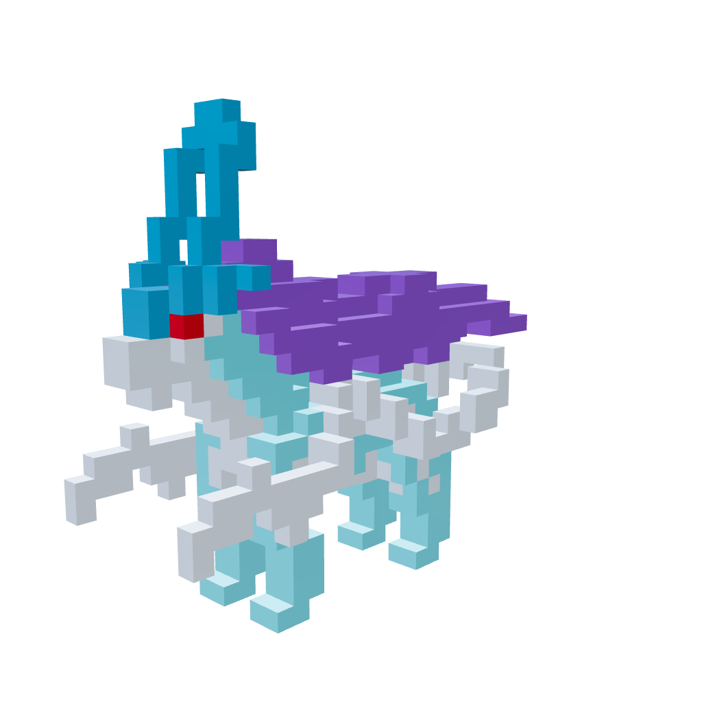 Suicune Armable 3D - Pokemon - Pix Brix