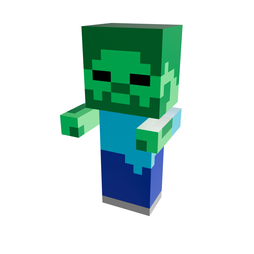 Zombie Armable 3D - Minecraft - Pix Brix
