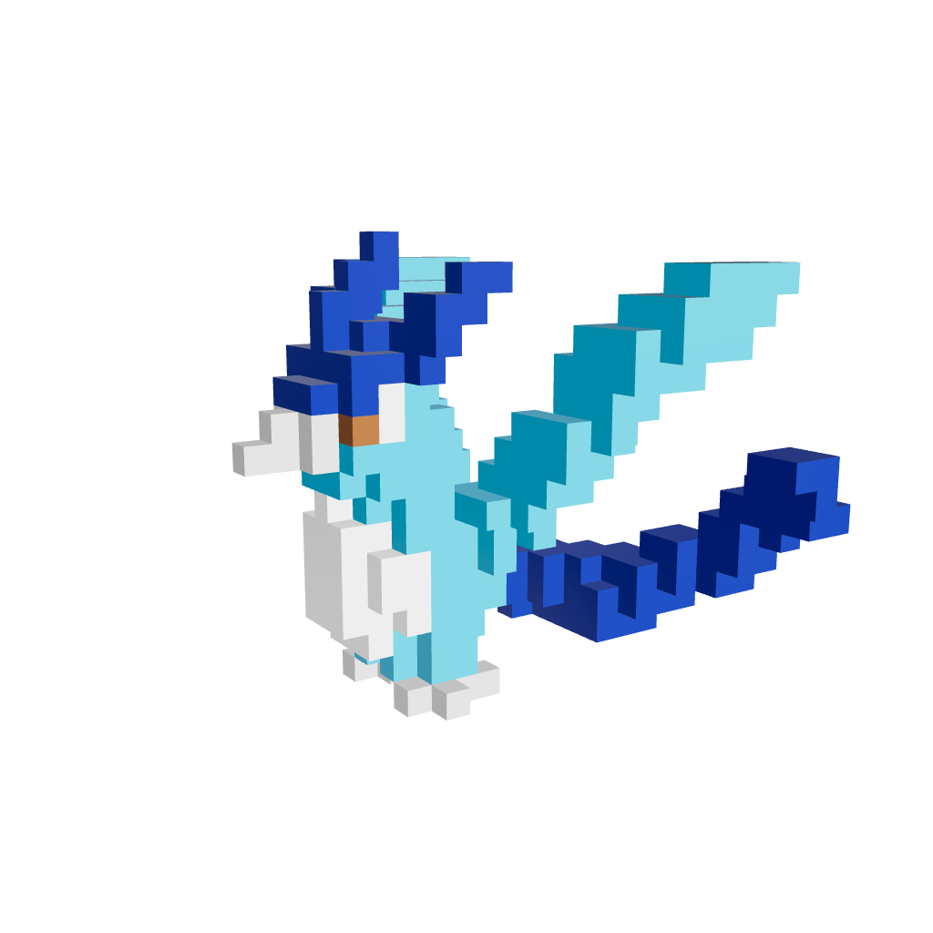 Articuno Armable 3D - Pokemon - Pix Brix