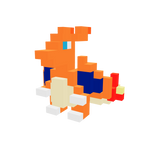 Charizard Mediano Armable 3D - Pokemon - Pix Brix