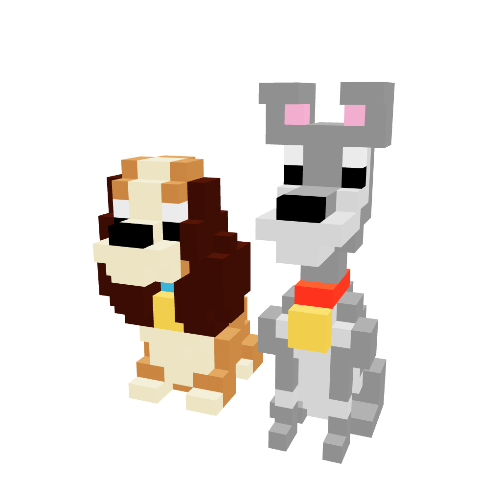 Dama y Vagabundo Armable 3D - Disney - Pix Brix