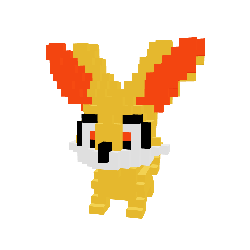 Fennekin Grande Armable 3D - Pokemon - Pix Brix