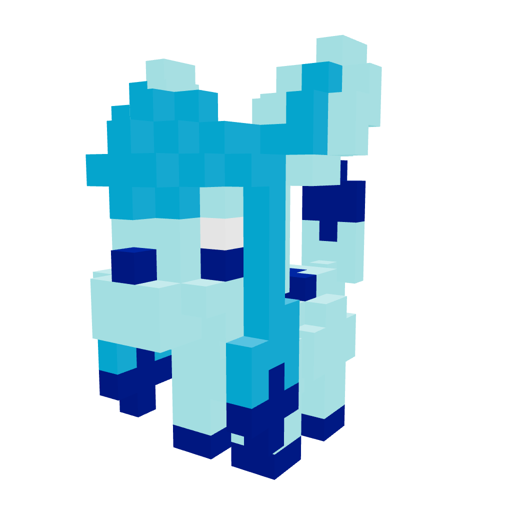 Glaceon Armable 3D - Pokemon - Pix Brix