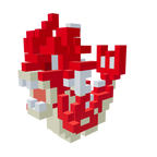 Gyarados Rojo Armable 3D - Pokemon - Pix Brix