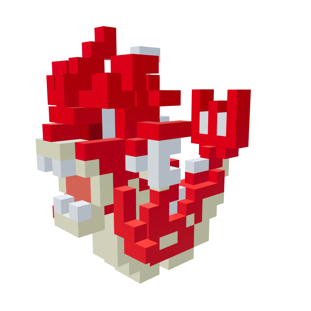 Gyarados Rojo Armable 3D - Pokemon - Pix Brix