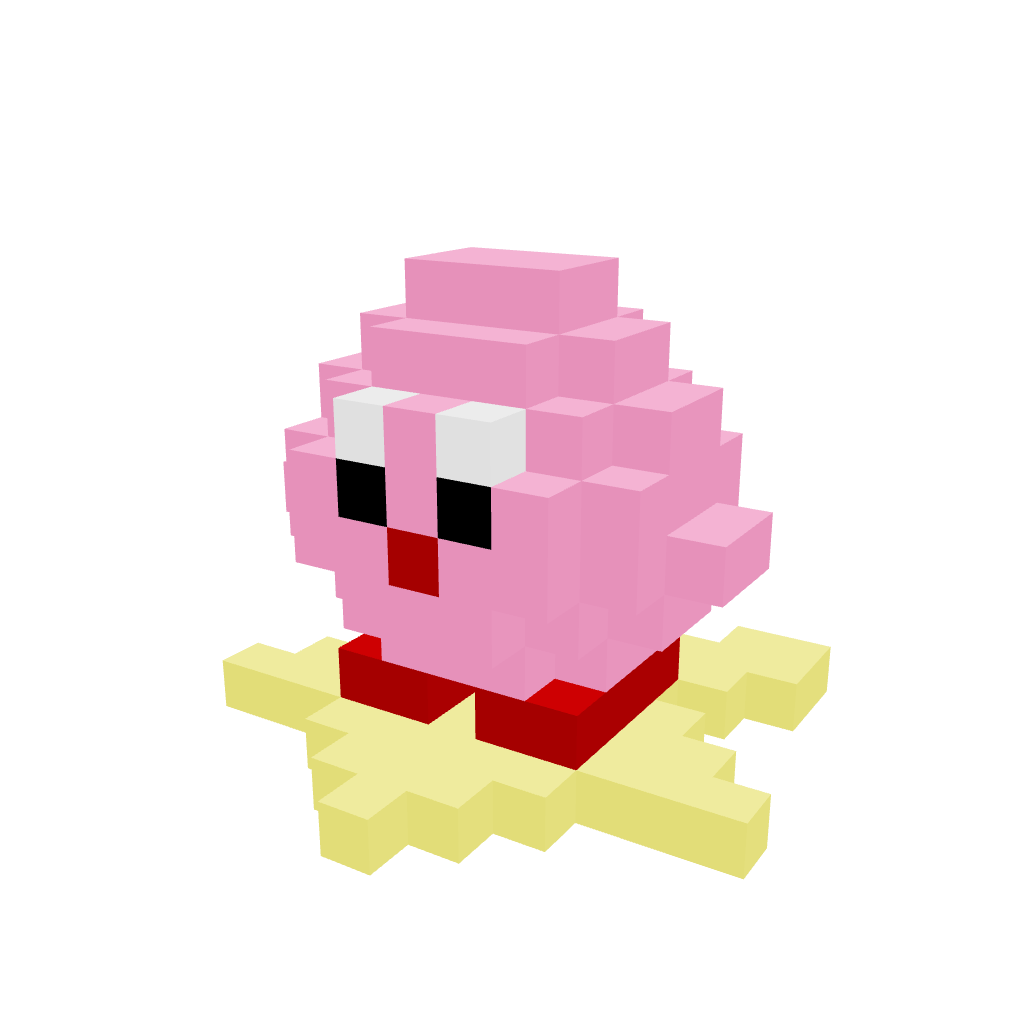 Kirby Pequeño Armable 3D - Kirby - Pix Brix