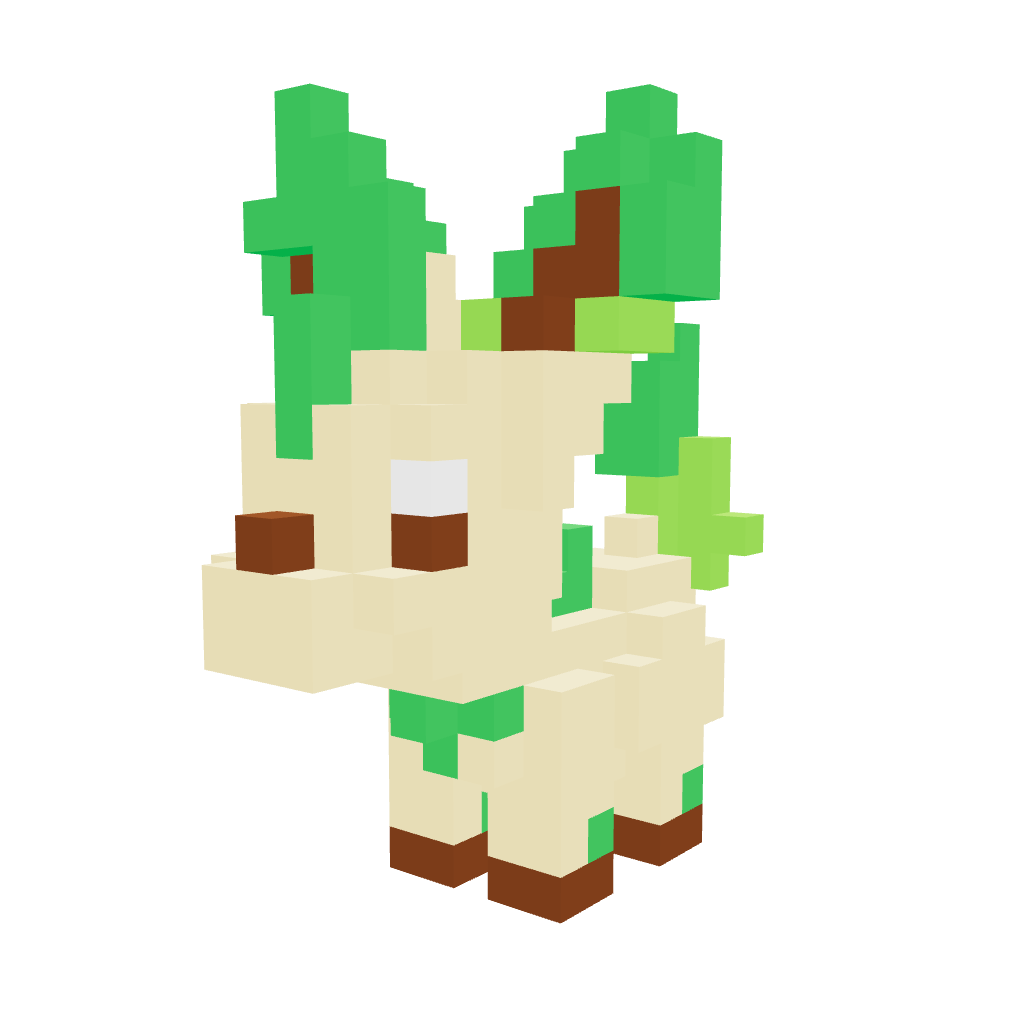 Leafeon Armable 3D - Pokemon - Pix Brix