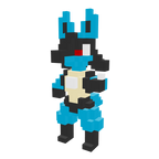 Lucario Armable 3D - Pokemon - Pix Brix